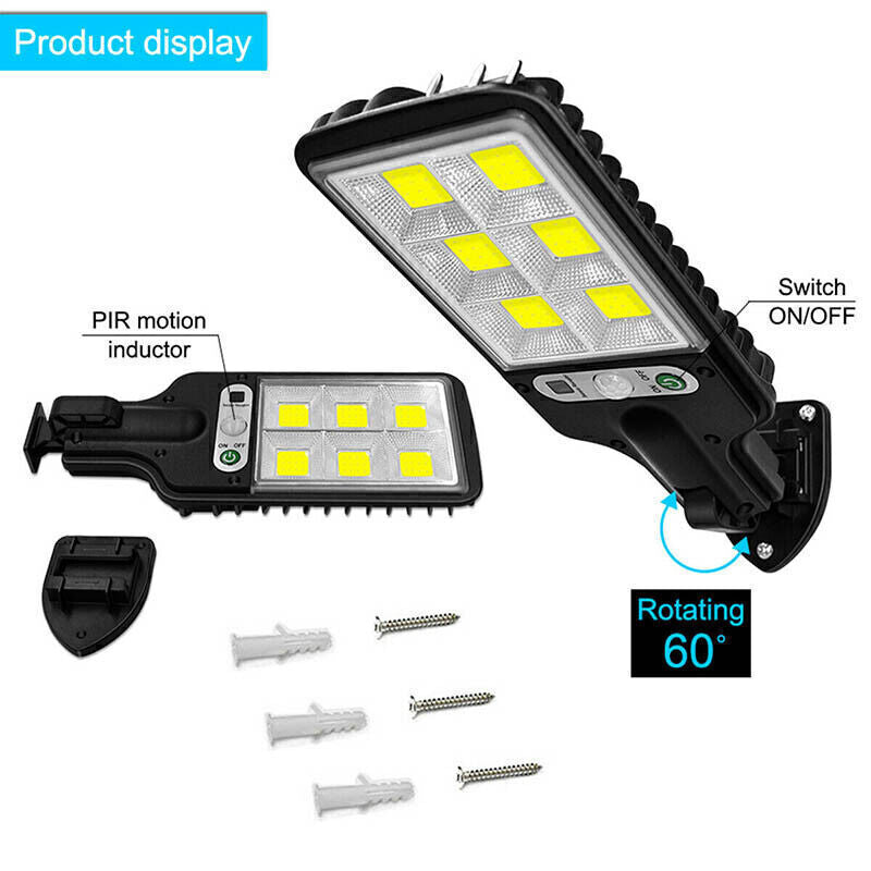 4/8Pcs Outdoor Solar Wall Light Motion Sensor Bright Flood Street Lamp 3 Modes