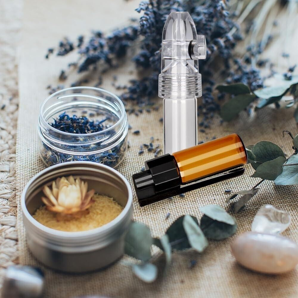 Pack of 4 Spice Powder Dispenser Tools with Spoon Small Storage Bottle Travel