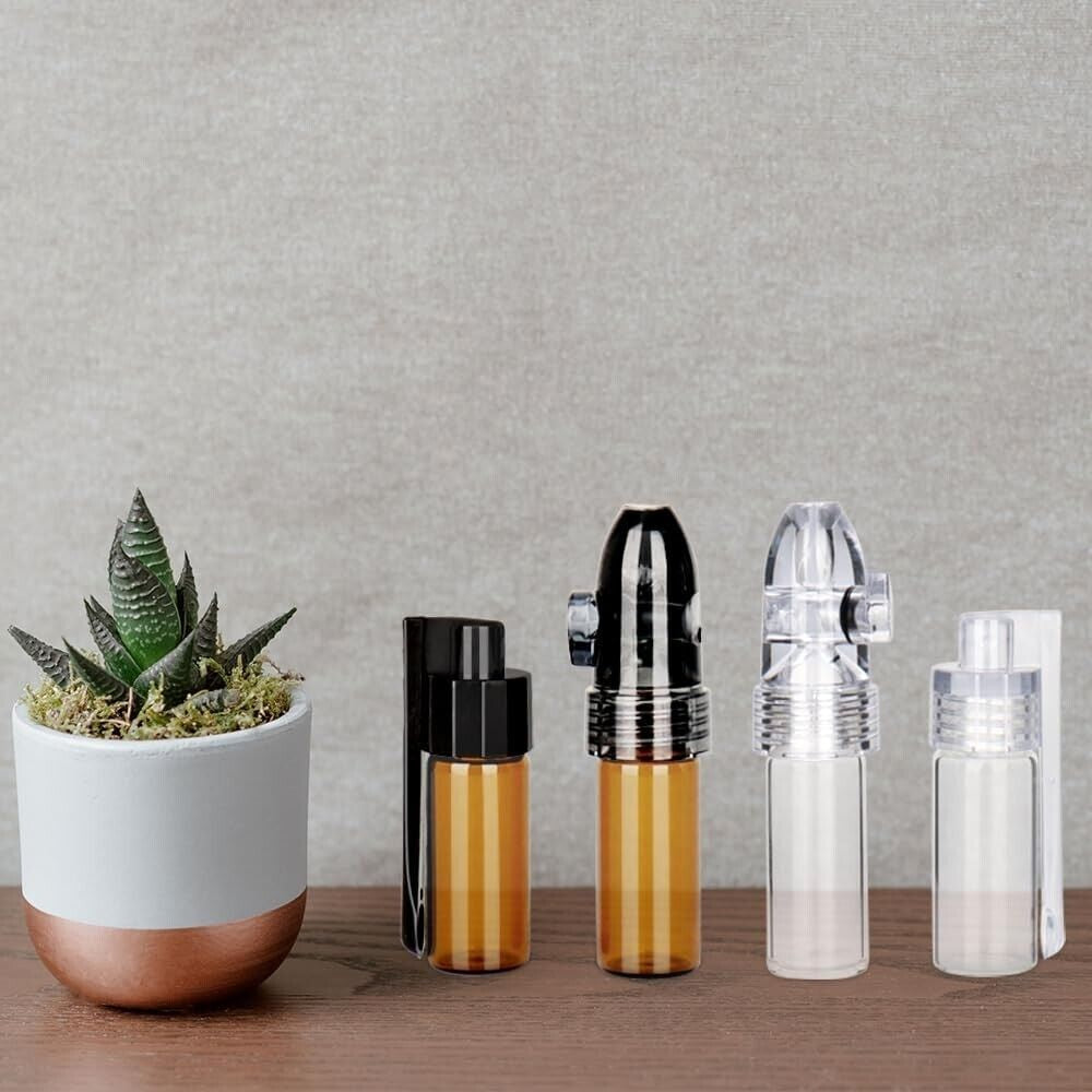 Pack of 4 Spice Powder Dispenser Tools with Spoon Small Storage Bottle Travel