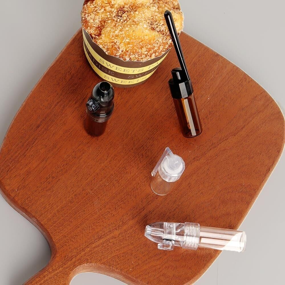 Pack of 4 Spice Powder Dispenser Tools with Spoon Small Storage Bottle Travel