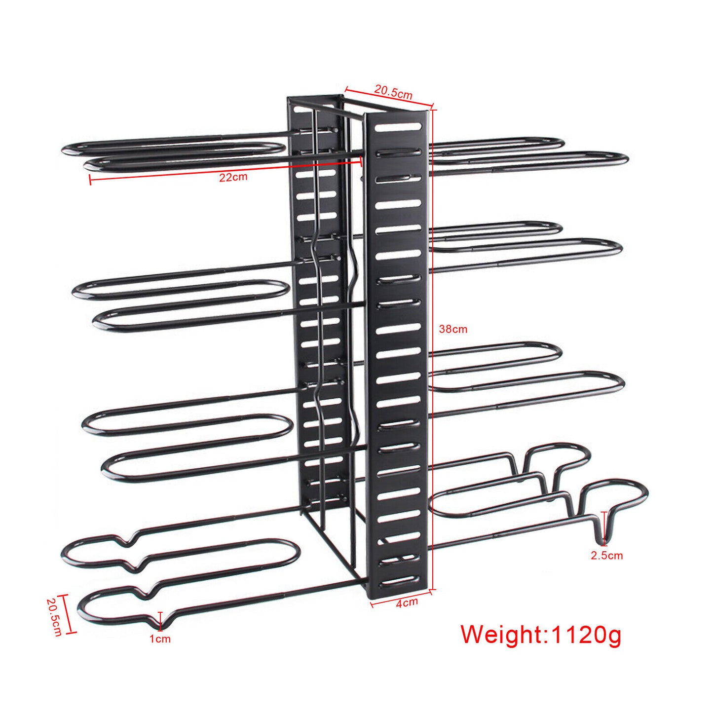 Pots and Pans Organizer for Cabinet 8 Tier Adjustable Pot and Pan Organizer Rack