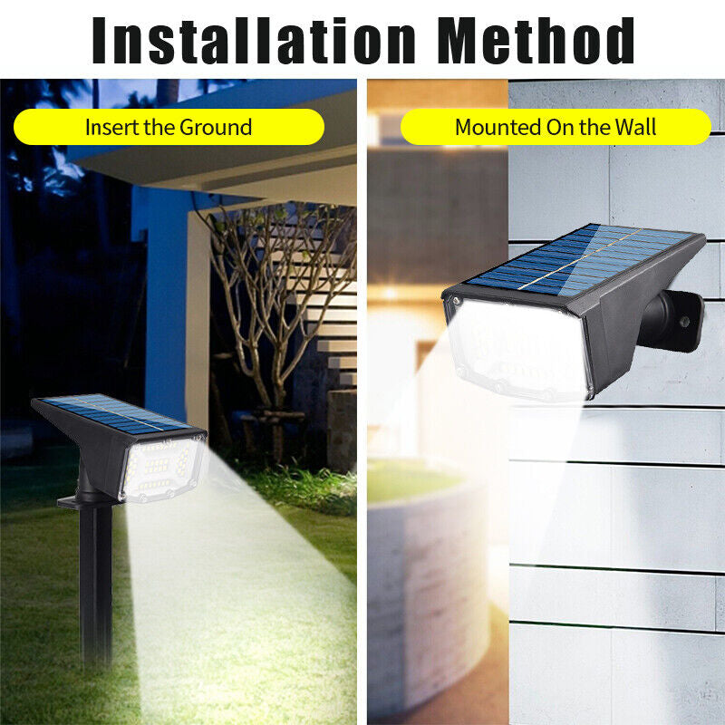 2-8PK Solar 50-LED Flood Lamp Spotlights Outdoor Garden Wall Landscape Light
