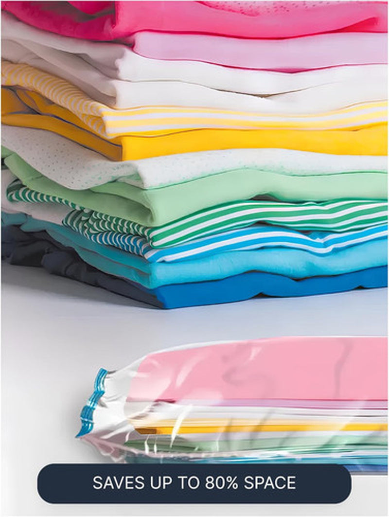 Vacuum Storage Bags PARACASA Space Saver 10 Pack 4 Sizes Pump Included