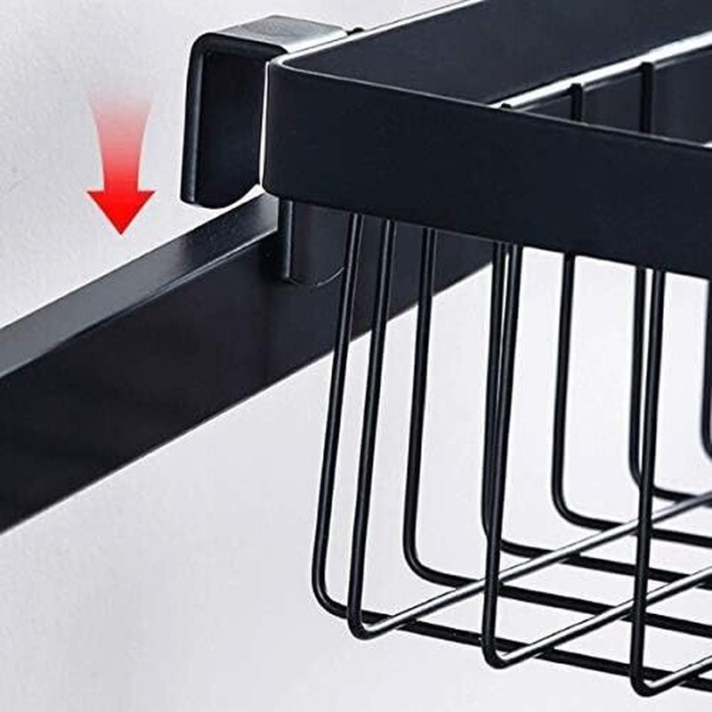 Dish Drying Rack Kitchen Storage Shelf over Sink 2-Tier Stainless Steel Cutlery