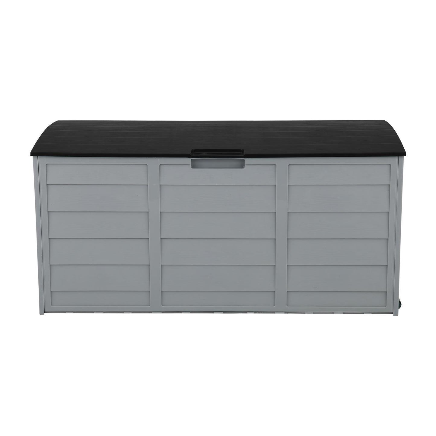 Garden Storage Box 75 Gal Black Outdoor Tool Case Cushion Organizer with Wheels