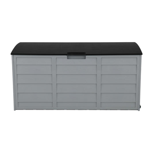 Garden Storage Box 75 Gal Black Outdoor Tool Case Cushion Organizer with Wheels