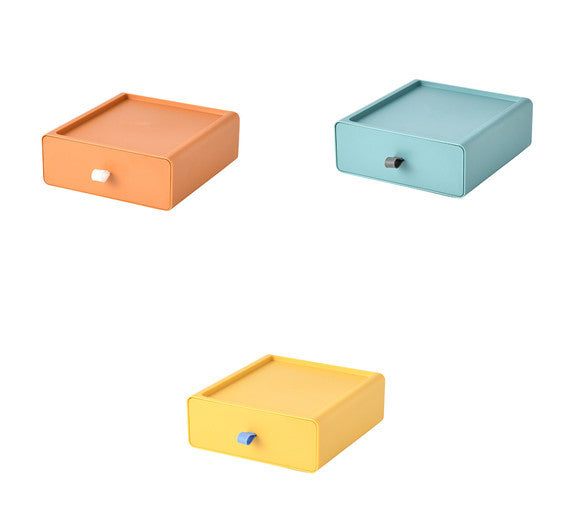 Desktop Storage Box Office Accessories Makeup, Plastic Storage Container Bathroom Storage Stackable Organizer Drawer