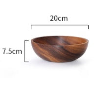 Kitchen Natural Wooden Bowl Household Fruit Bowl Salad Bowl For Home Restaurant Food Container Wooden Utensils Note The Size Hot