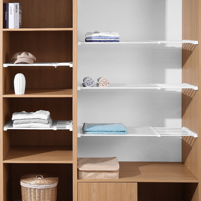 Closet Storage Hierarchical Partition Nail-free Retractable Shelf