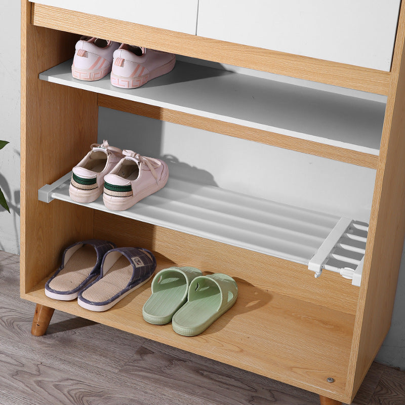 Closet Storage Hierarchical Partition Nail-free Retractable Shelf