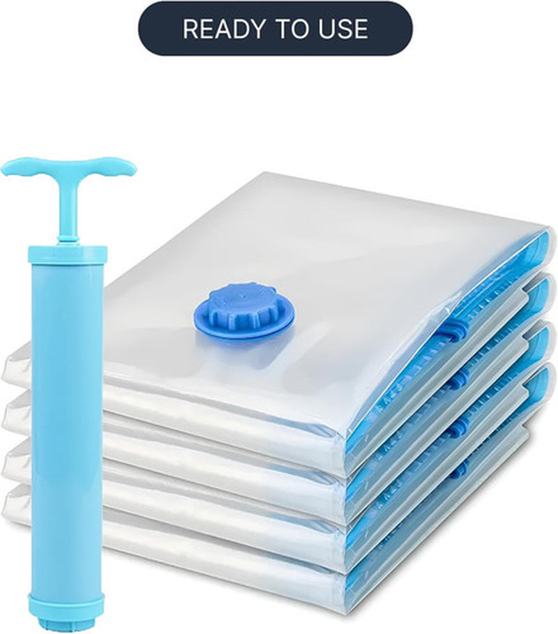 Vacuum Storage Bags PARACASA Space Saver 10 Pack 4 Sizes Pump Included