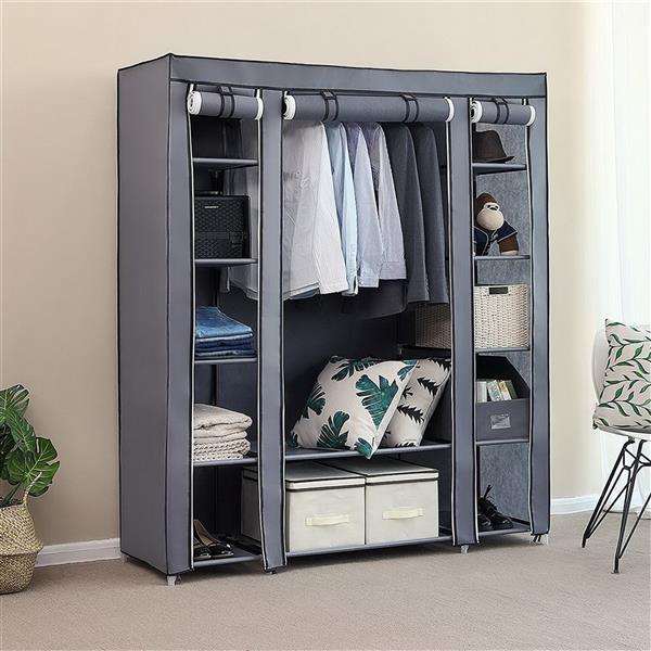 Non Woven Wardrobe With 5 Layers And 12 Compartments