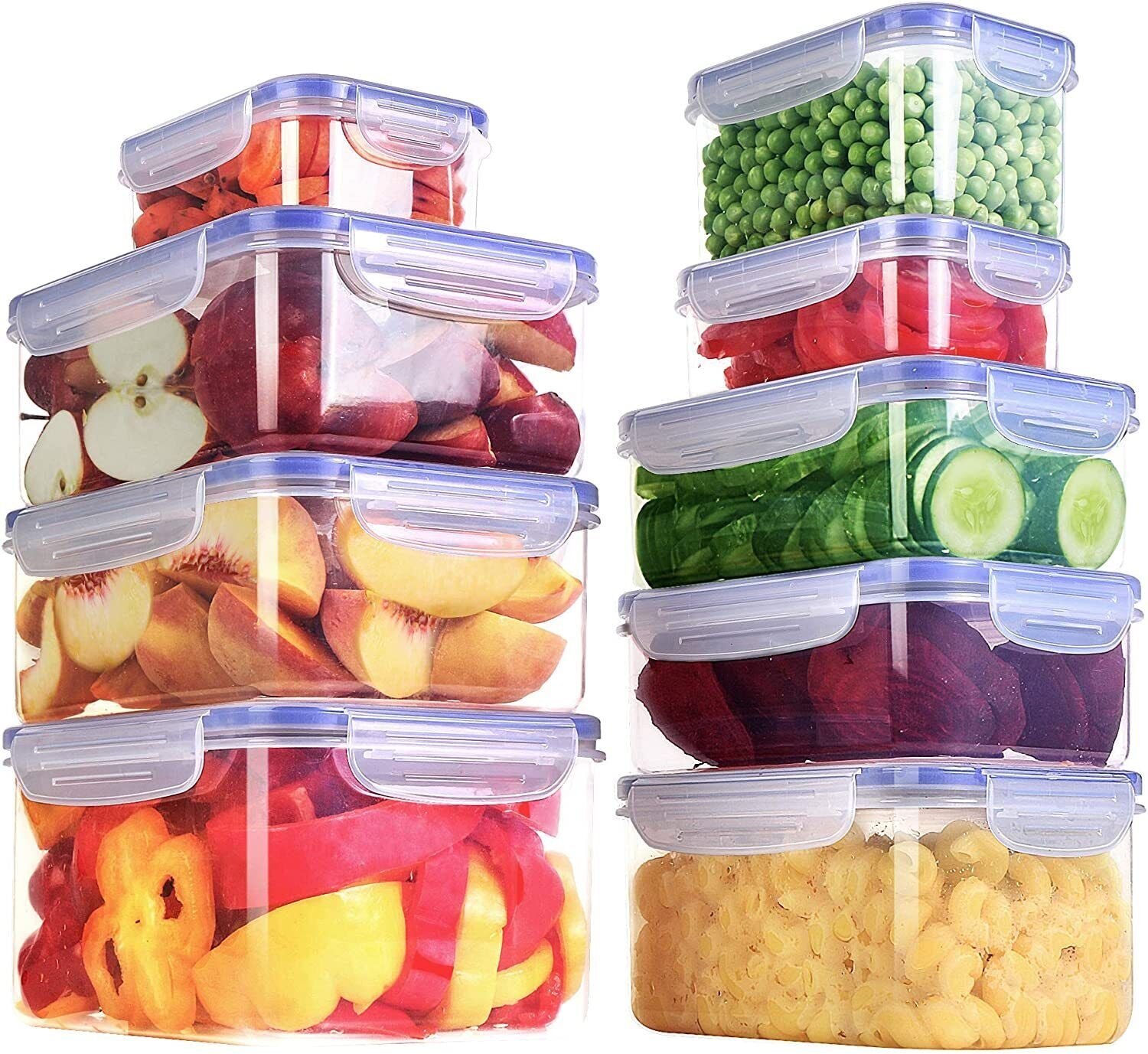 Utopia Kitchen Plastic Food Containers with Storage Lids Meal Prep Airtight