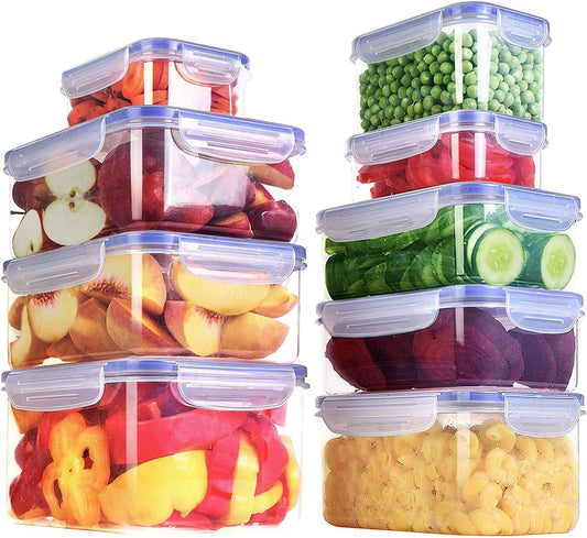 Utopia Kitchen Plastic Food Containers with Storage Lids Meal Prep Airtight