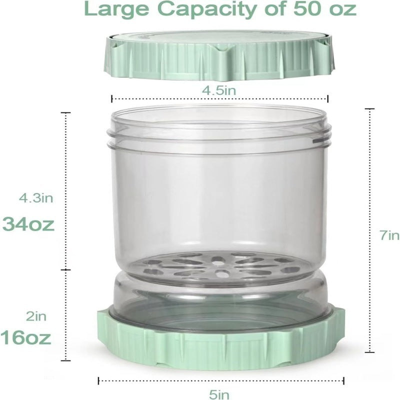 Glass Kimchi Jar Food Bottle Storage Kitchen Organizer