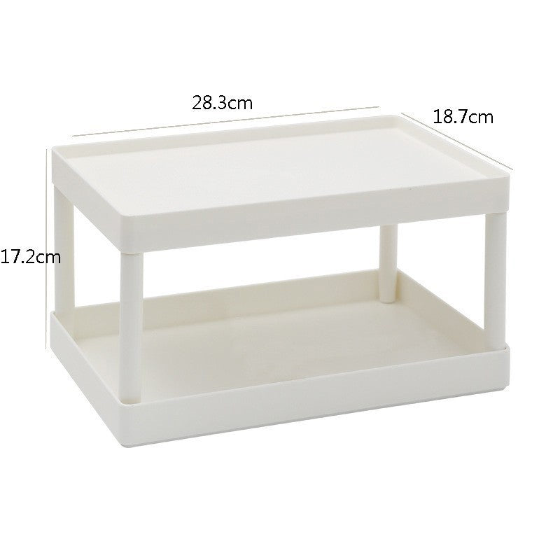 Plastic Double-layer Desktop Sundries Organizer Storage Rack