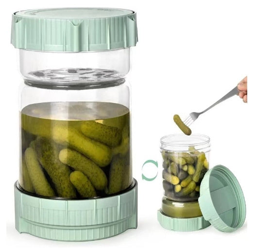 Glass Kimchi Jar Food Bottle Storage Kitchen Organizer