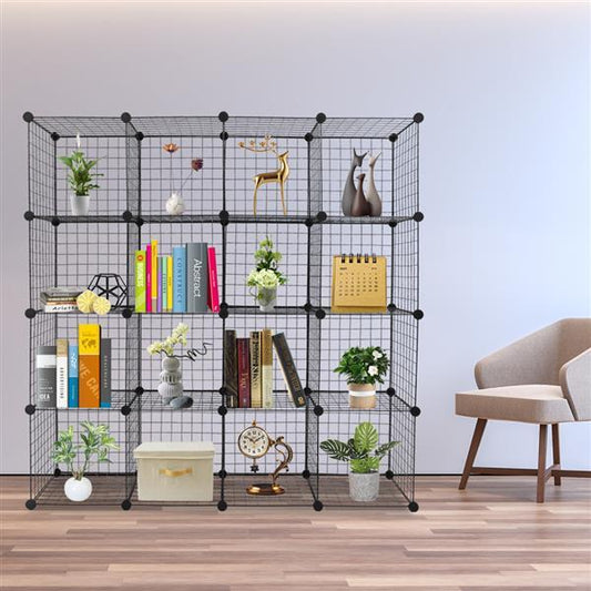 16 Grid Iron Mesh Material Storage Rack