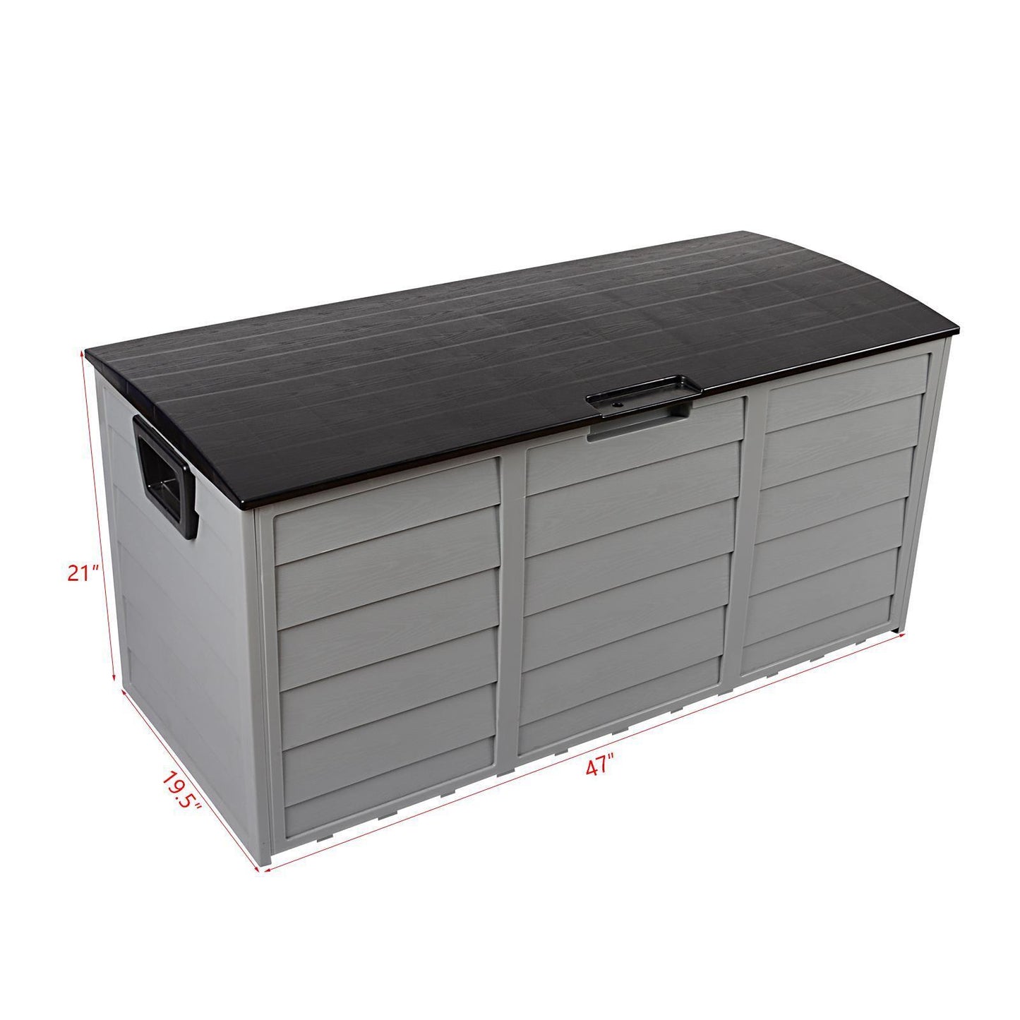 Garden Storage Box 75 Gal Black Outdoor Tool Case Cushion Organizer with Wheels