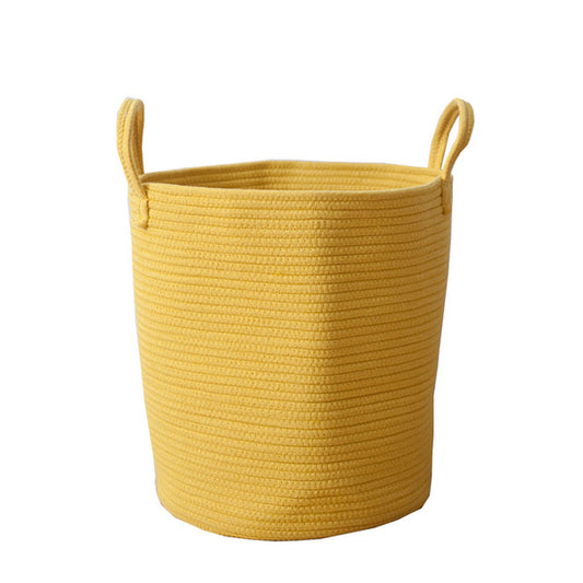 Large Woven Storage Basket With Sturdy Handle Holder