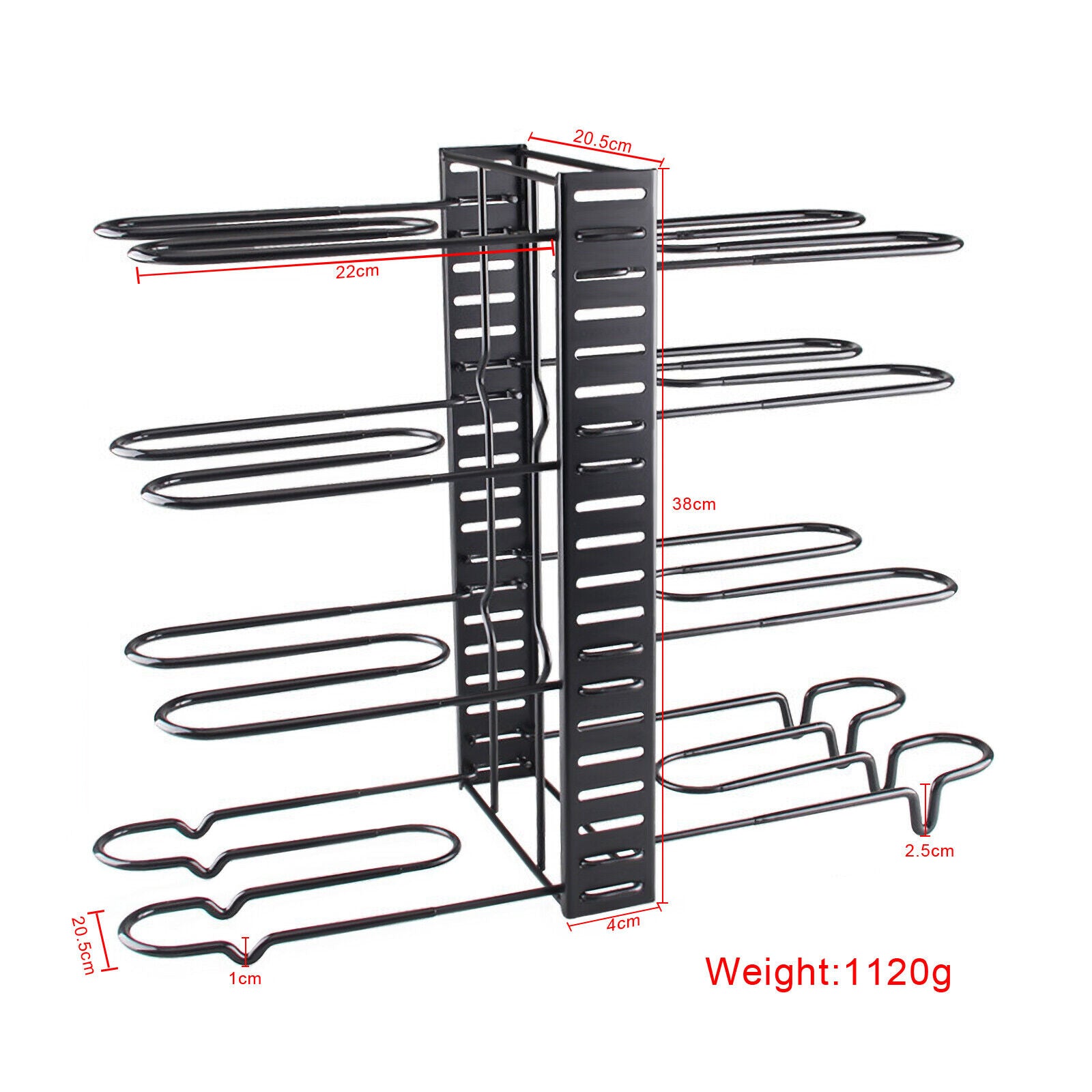 Pots and Pans Organizer for Cabinet 8 Tier Adjustable Pot and Pan Organizer Rack