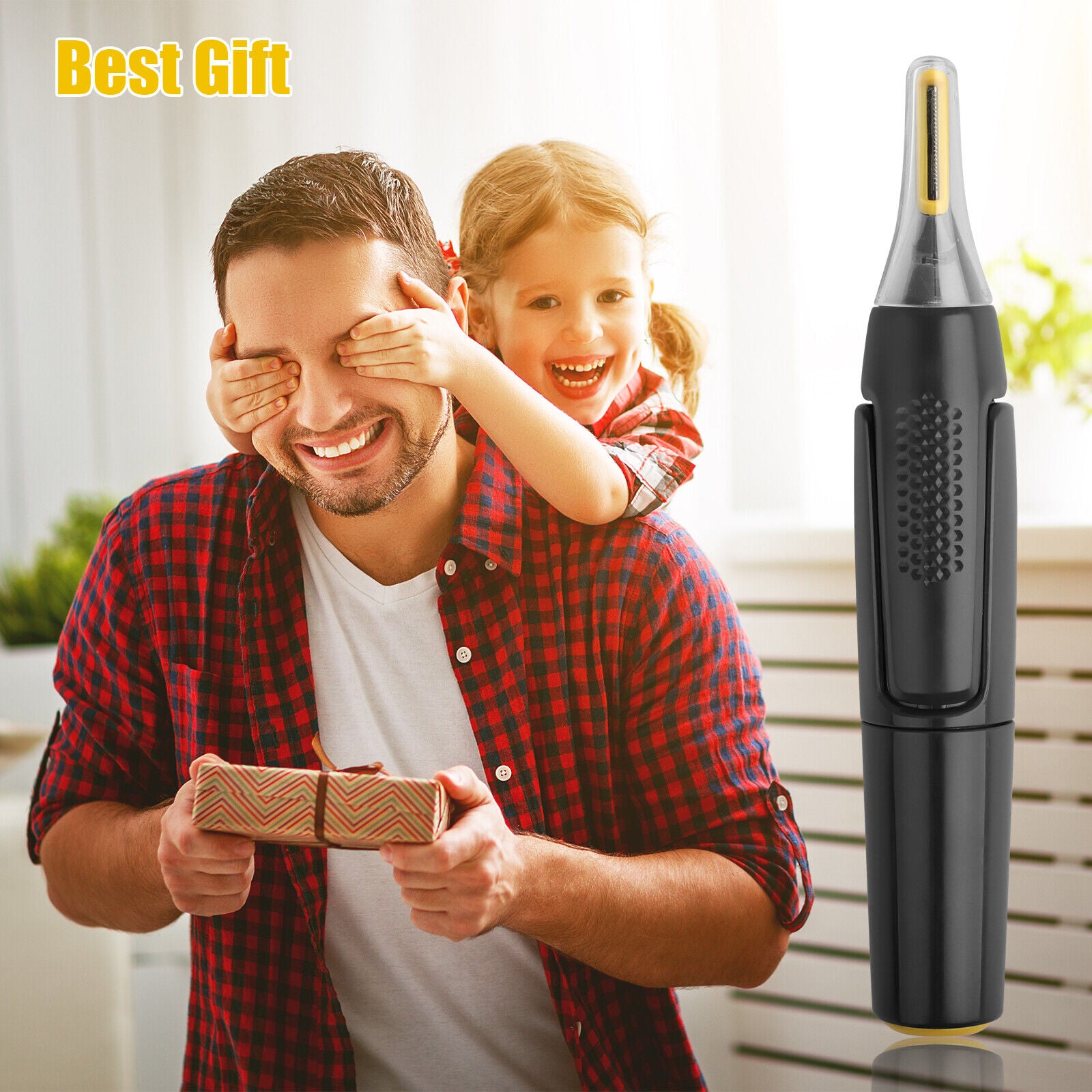 Men Electric Ear Beard Nose Hair Trimmer Eyebrow Mustache Remover Shaver Clipper
