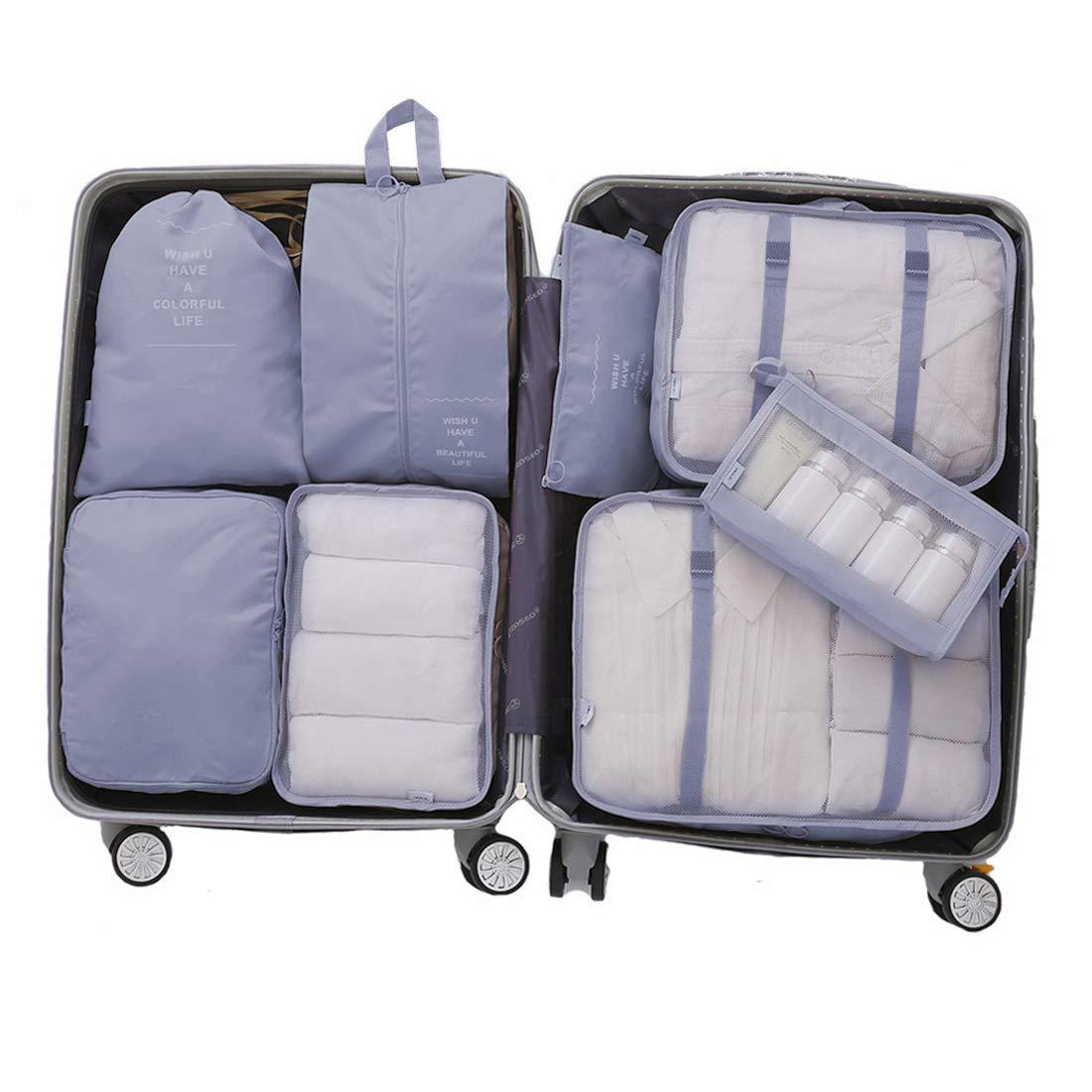 Luggage Clothes Organizer Eight-piece Set Storage