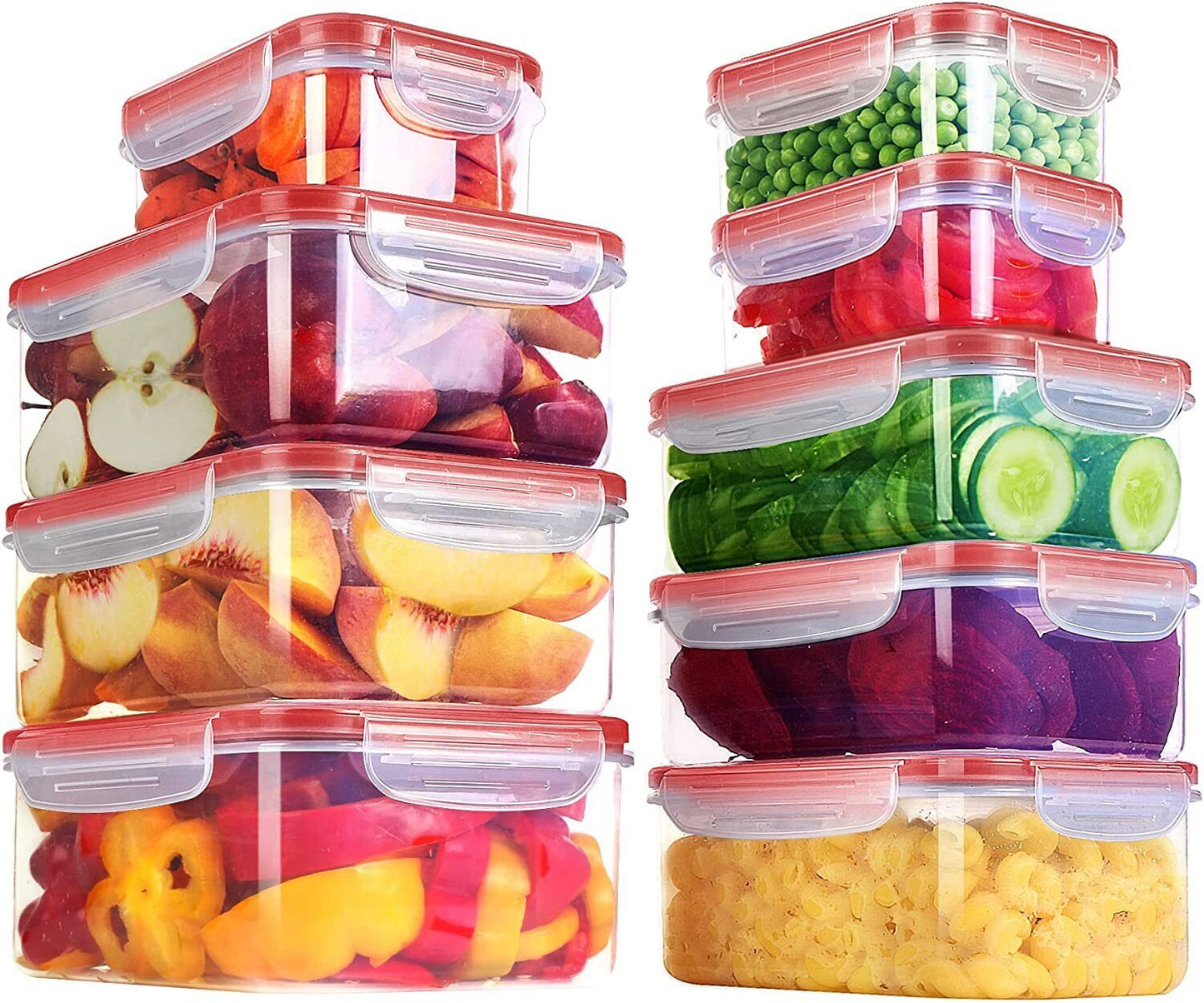Utopia Kitchen Plastic Food Containers with Storage Lids Meal Prep Airtight