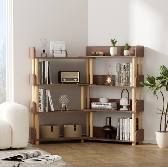 4 Tiers Of Retractable And Rotatable Bookshelves