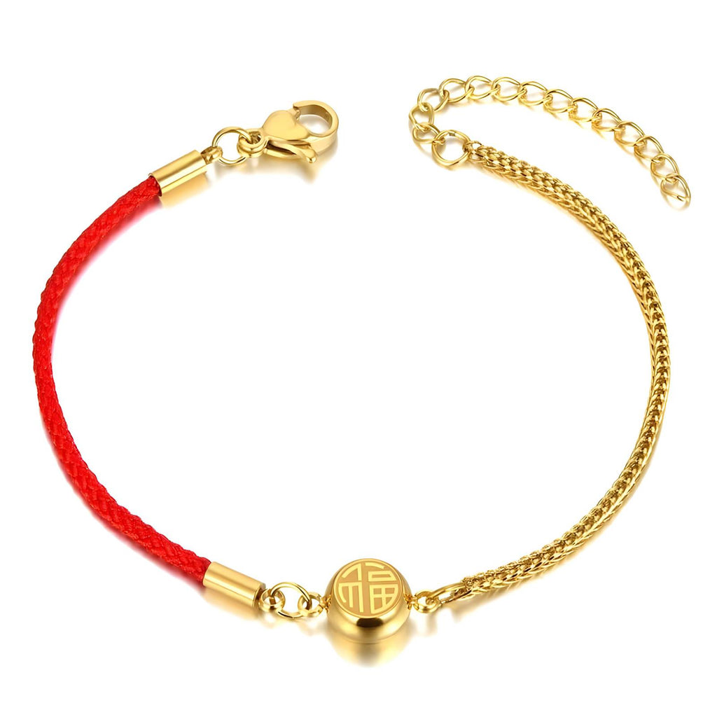 Bracelet, 18K Gold Plated Steel