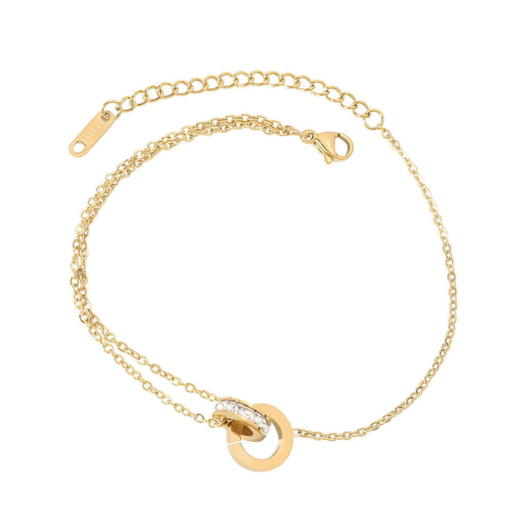 Bracelet, 18K Gold Plated Steel
