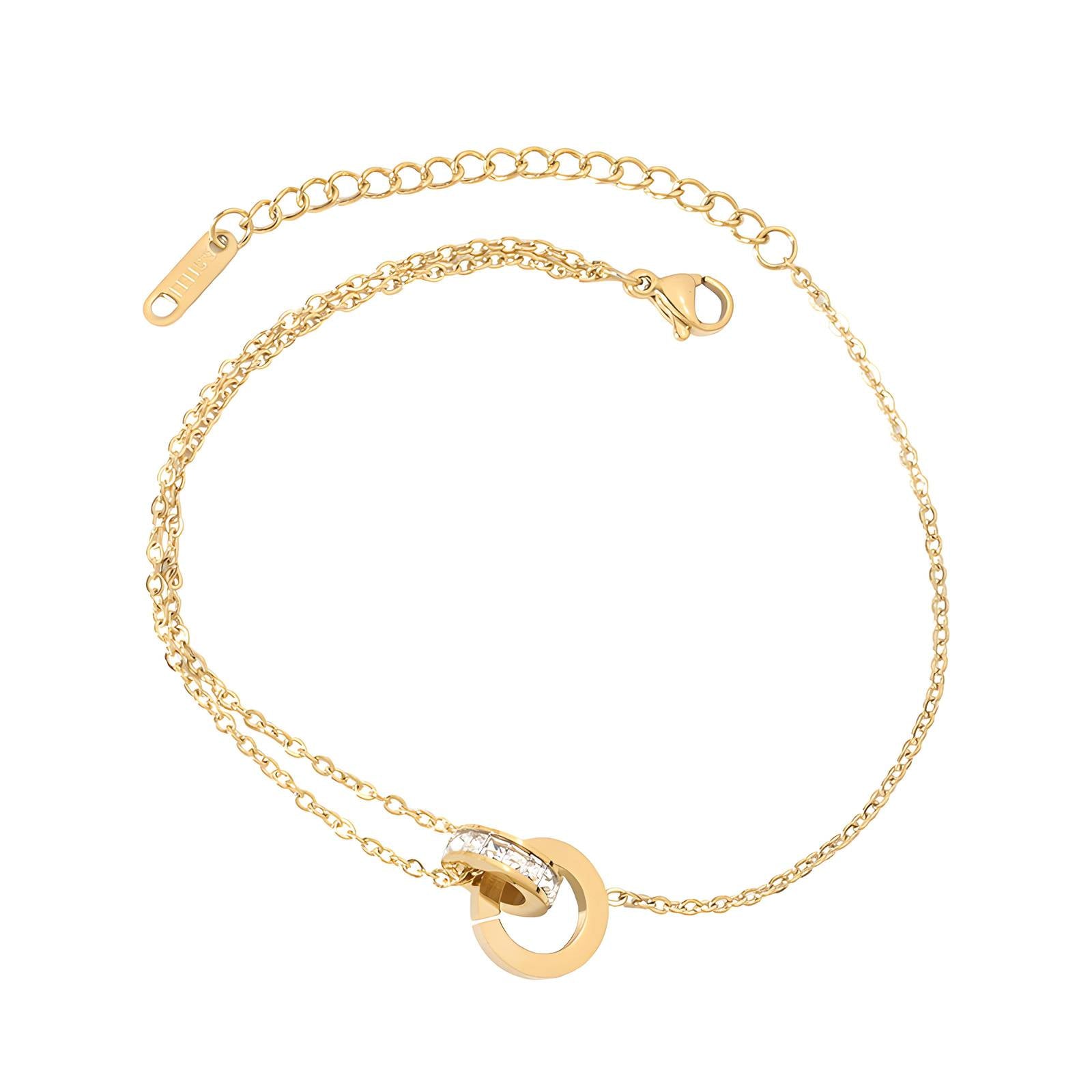 Bracelet, 18K Gold Plated Steel
