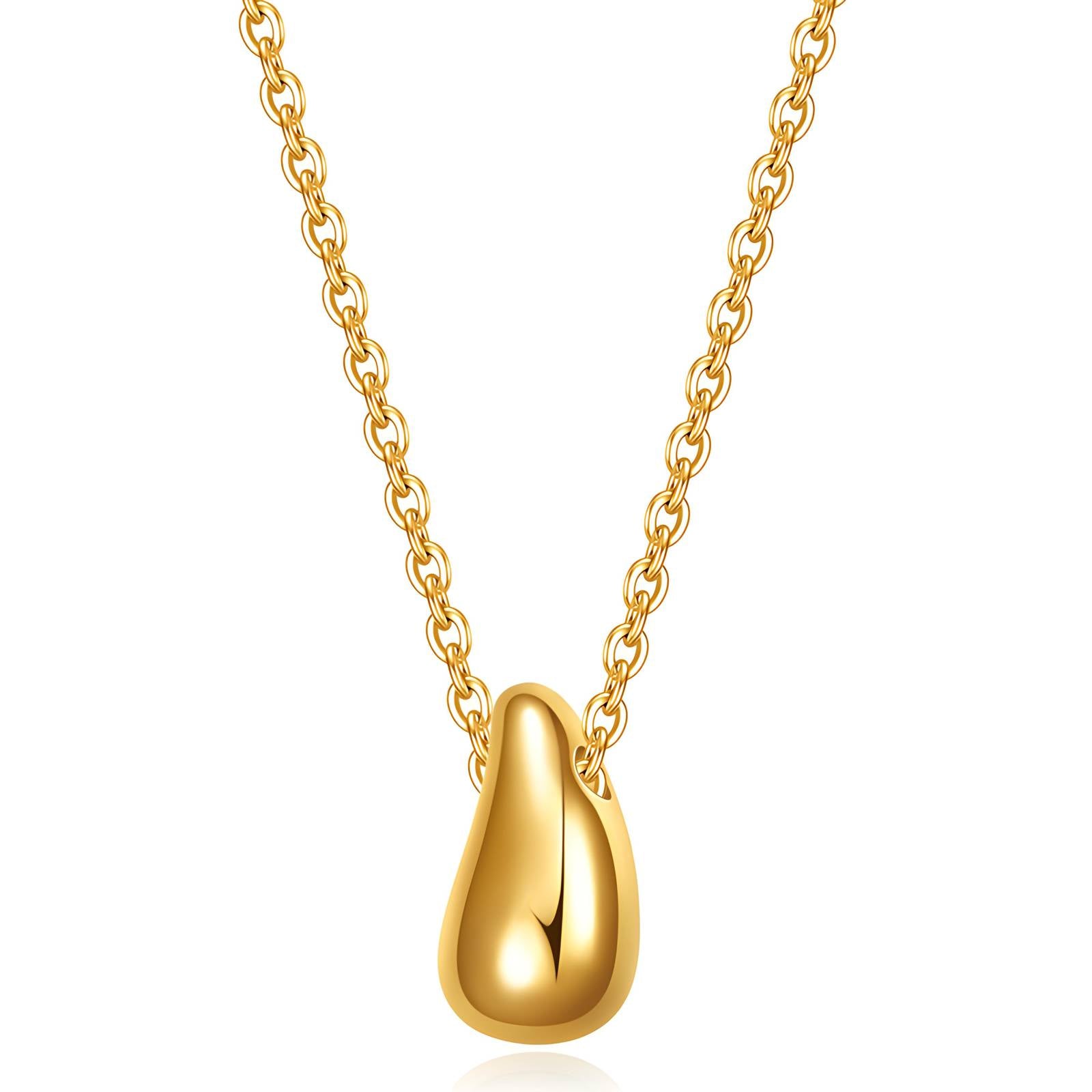 Necklace, 18K Gold Plated Steel