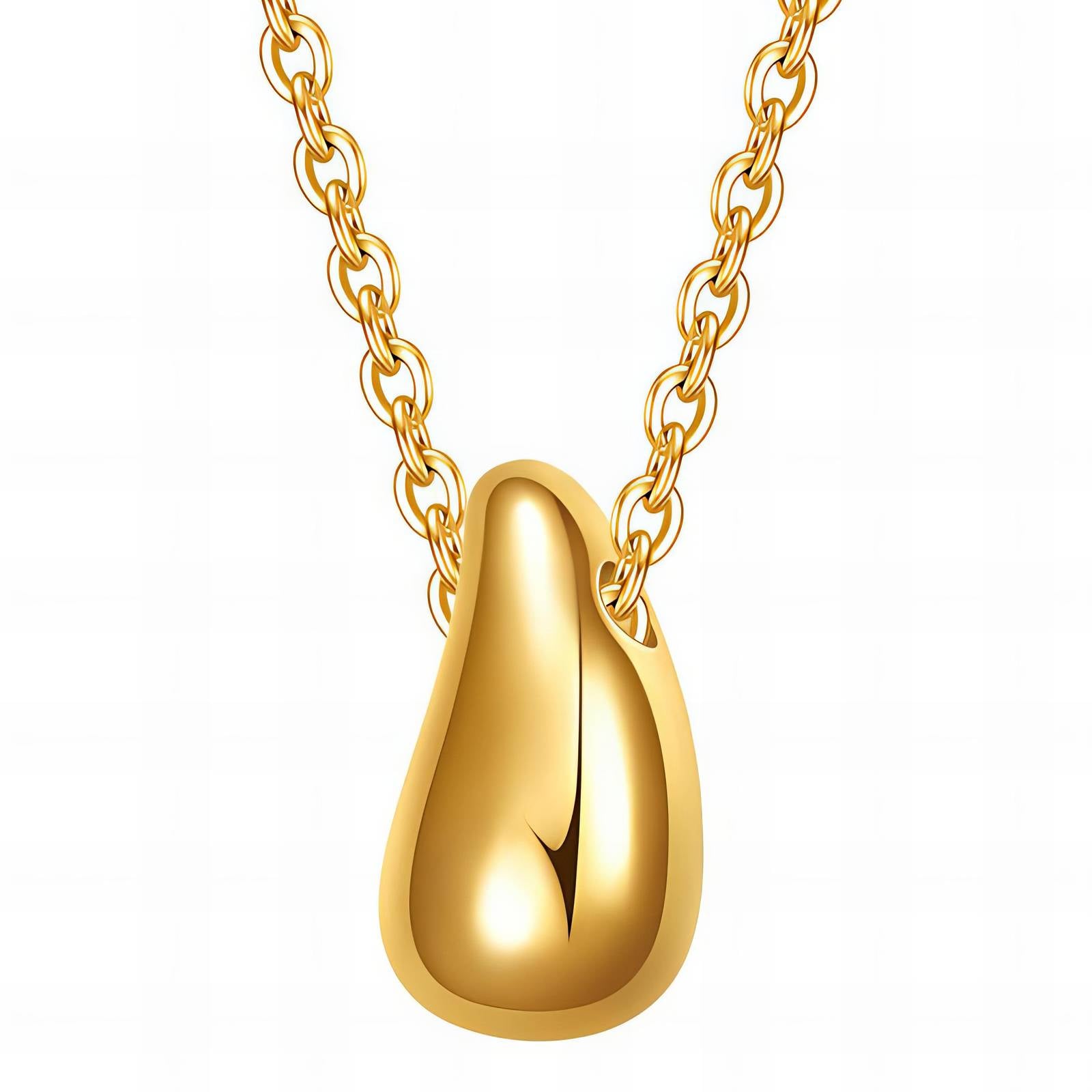 Necklace, 18K Gold Plated Steel