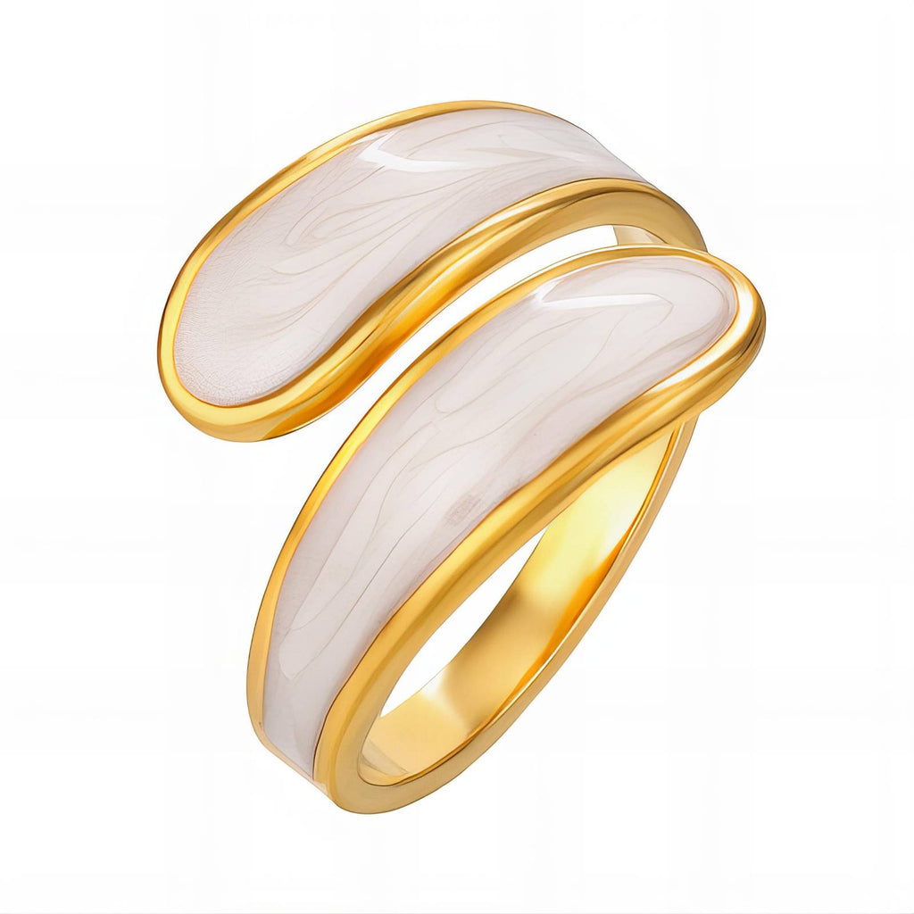 Ring, 18K Gold Plated Steel