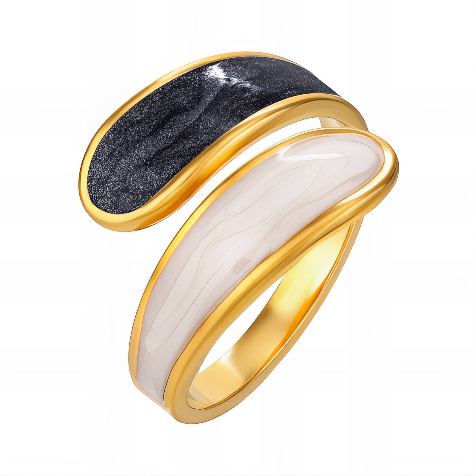 Ring, 18K Gold Plated Steel