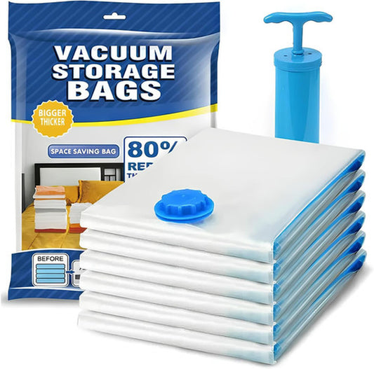 Vacuum Storage Bags PARACASA Space Saver 10 Pack 4 Sizes Pump Included