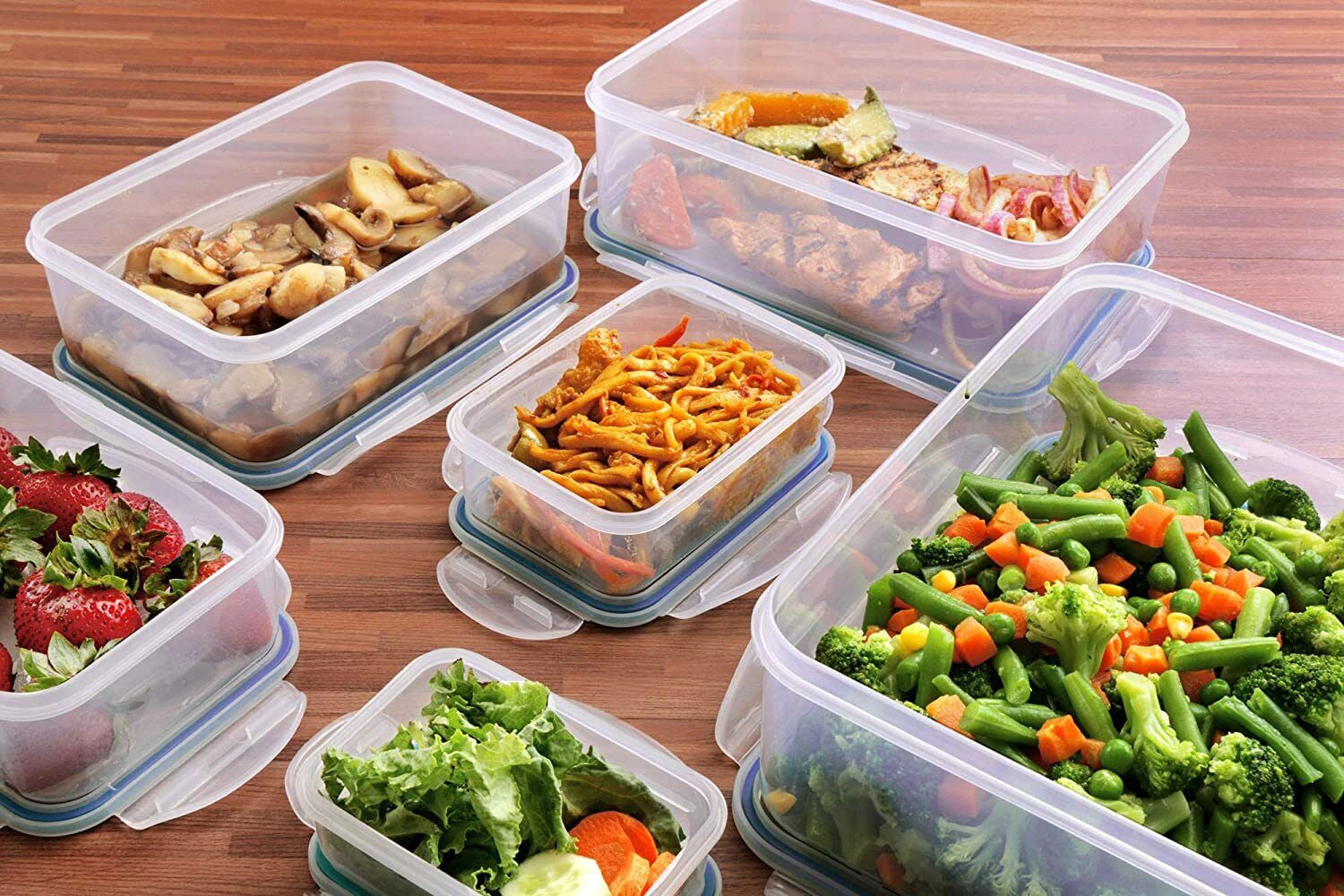 Utopia Kitchen Plastic Food Containers with Storage Lids Meal Prep Airtight