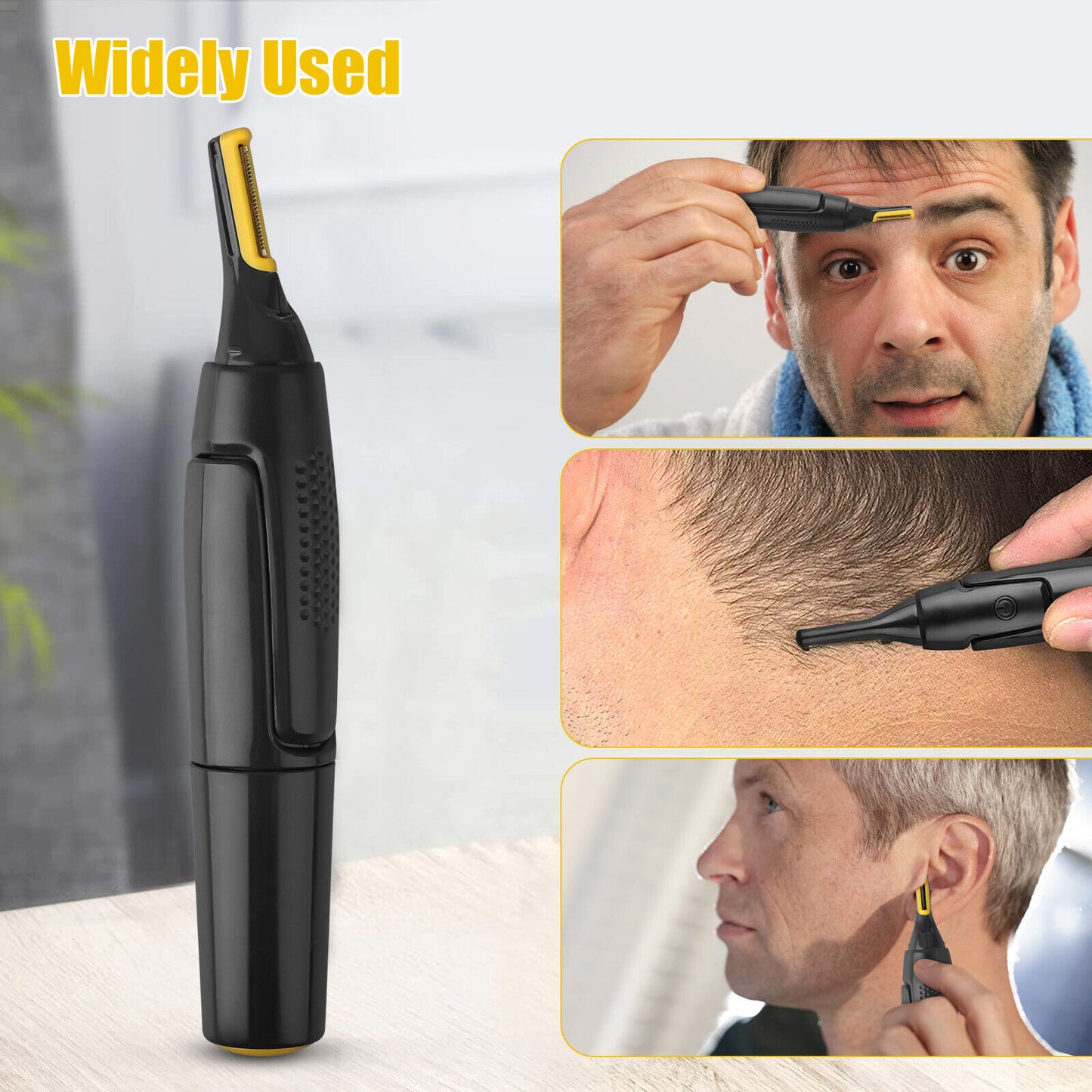 Men Electric Ear Beard Nose Hair Trimmer Eyebrow Mustache Remover Shaver Clipper