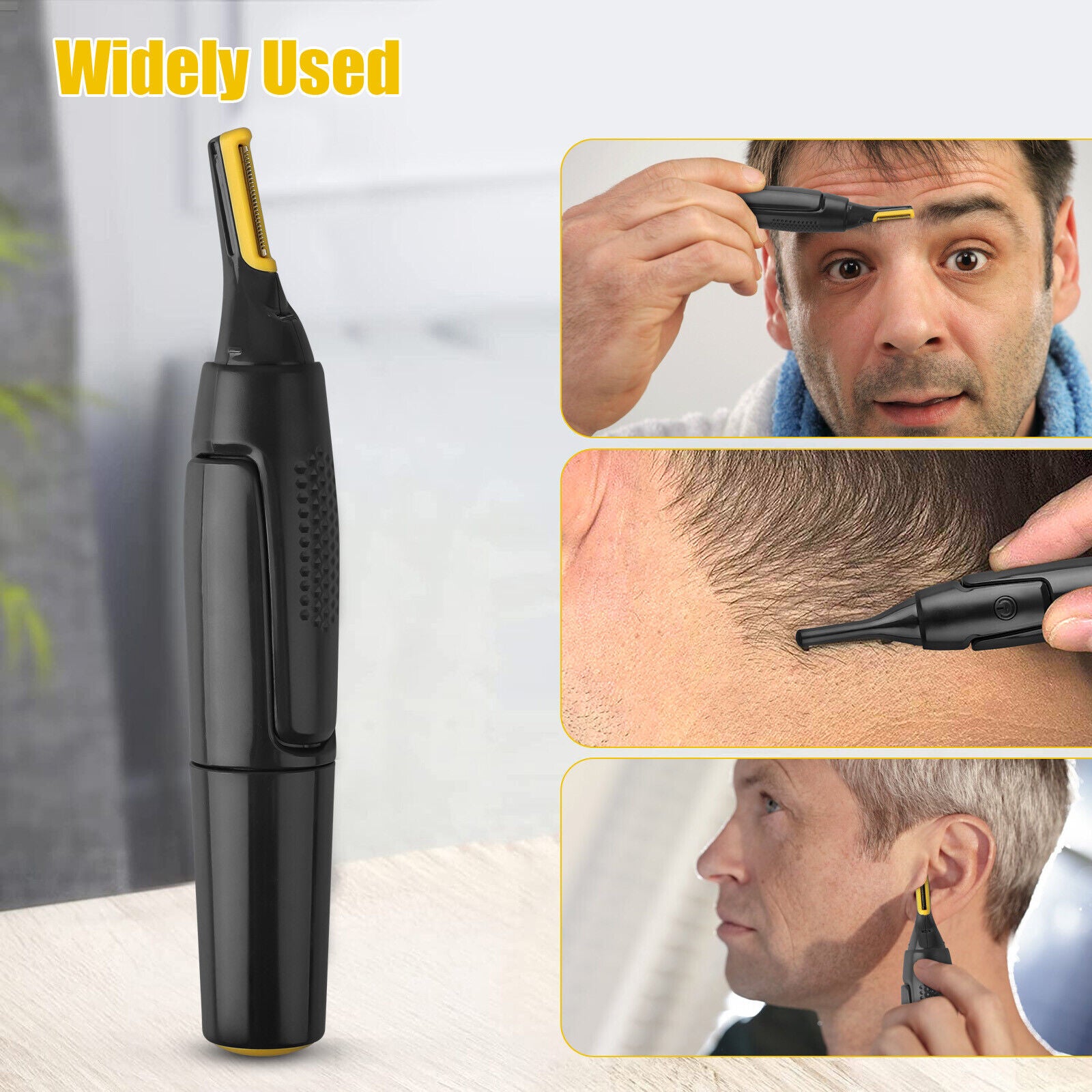 Men Electric Ear Beard Nose Hair Trimmer Eyebrow Mustache Remover Shaver Clipper