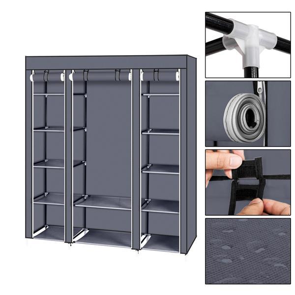 Non Woven Wardrobe With 5 Layers And 12 Compartments