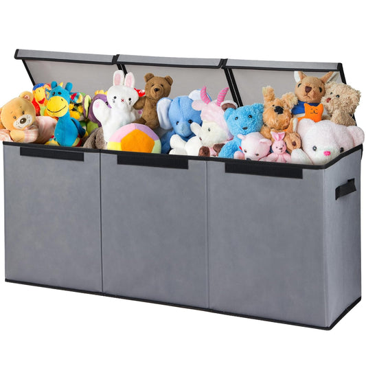 Toy Storage Organizer, Large Size with Lid and Collapsible.