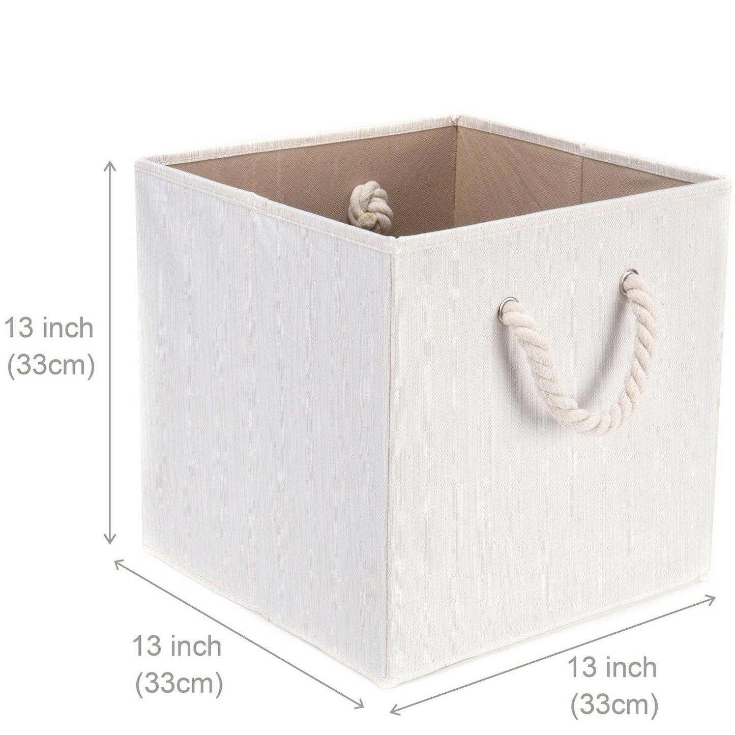 Slub Cotton Rope Handle Clothes Storage Organizer