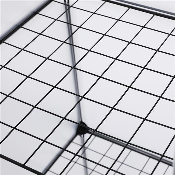 4-layer 16 Grid Plastic Wire Mesh With Door Cube Piece Storage Rack