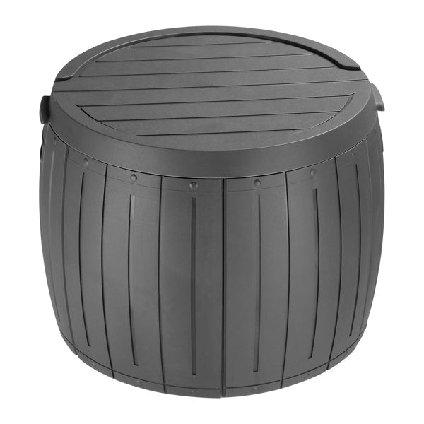 Grey Wood Grain Courtyard Plastic Storage Box