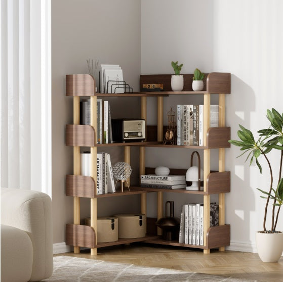 4 Tiers Of Retractable And Rotatable Bookshelves