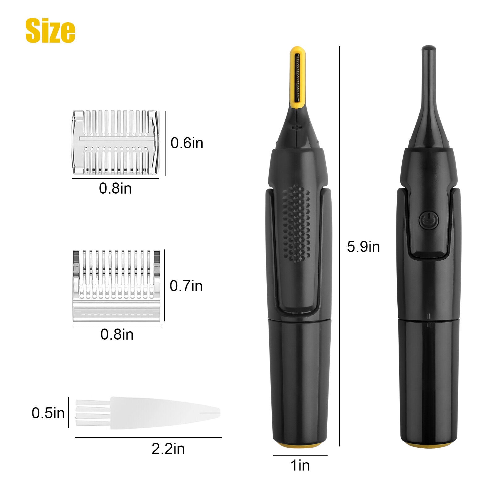 Men Electric Ear Beard Nose Hair Trimmer Eyebrow Mustache Remover Shaver Clipper