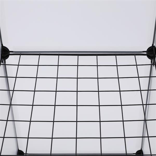 4-layer 16 Grid Plastic Wire Mesh With Door Cube Piece Storage Rack