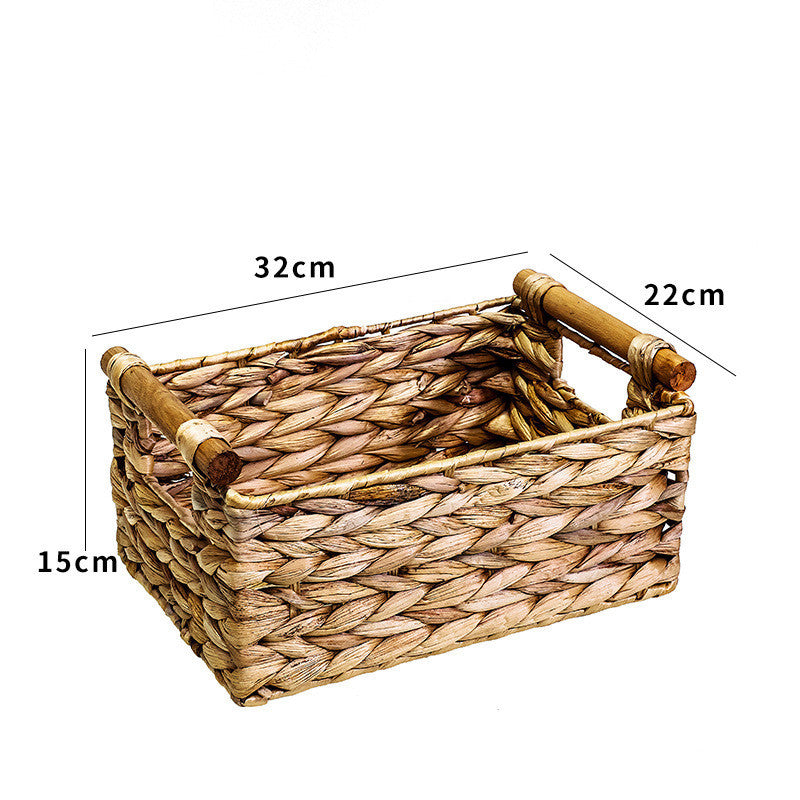 Rattan Storage Basket Organizer Storage Box Straw