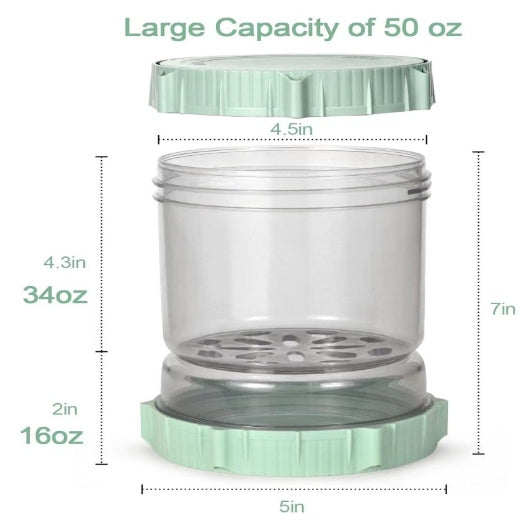 Glass Kimchi Jar Food Bottle Storage Kitchen Organizer